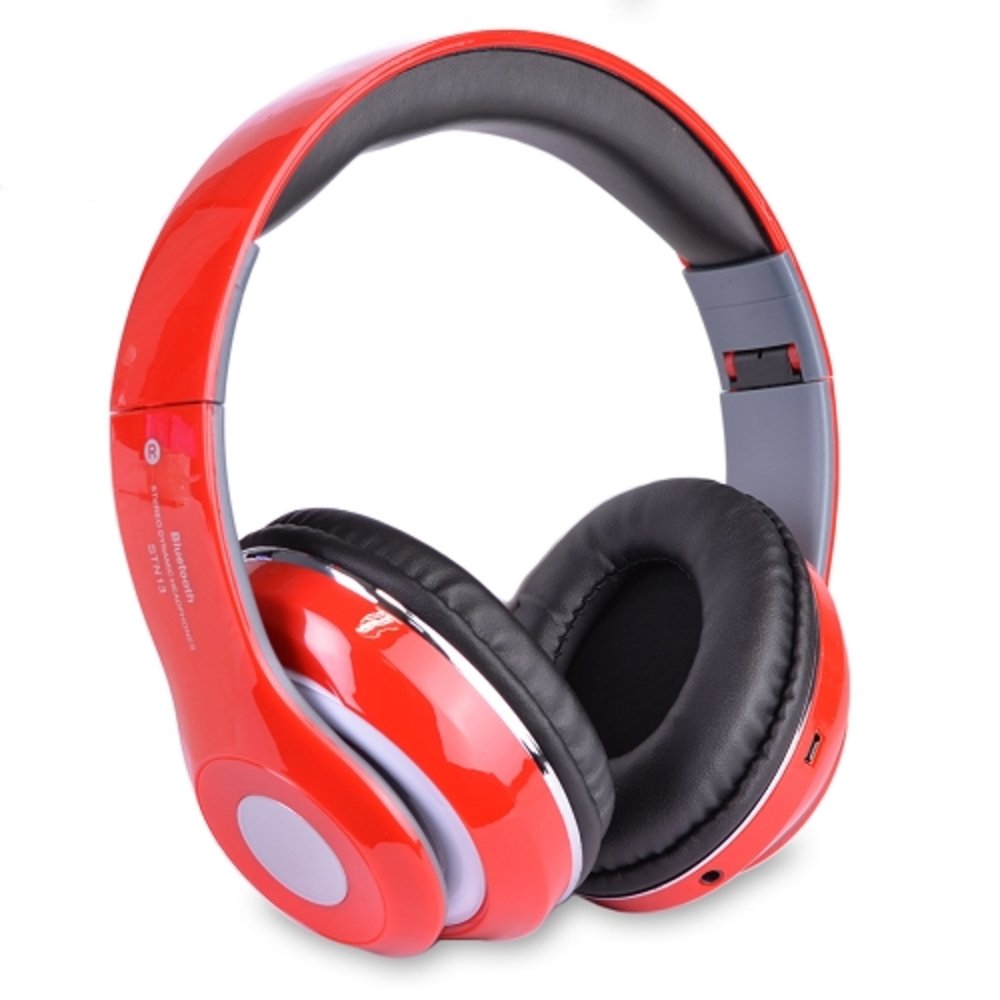 Bluetooth Wireless Foldable On-Ear Headphones w/Integrated Microphone FM Tuner & TF Card Slot