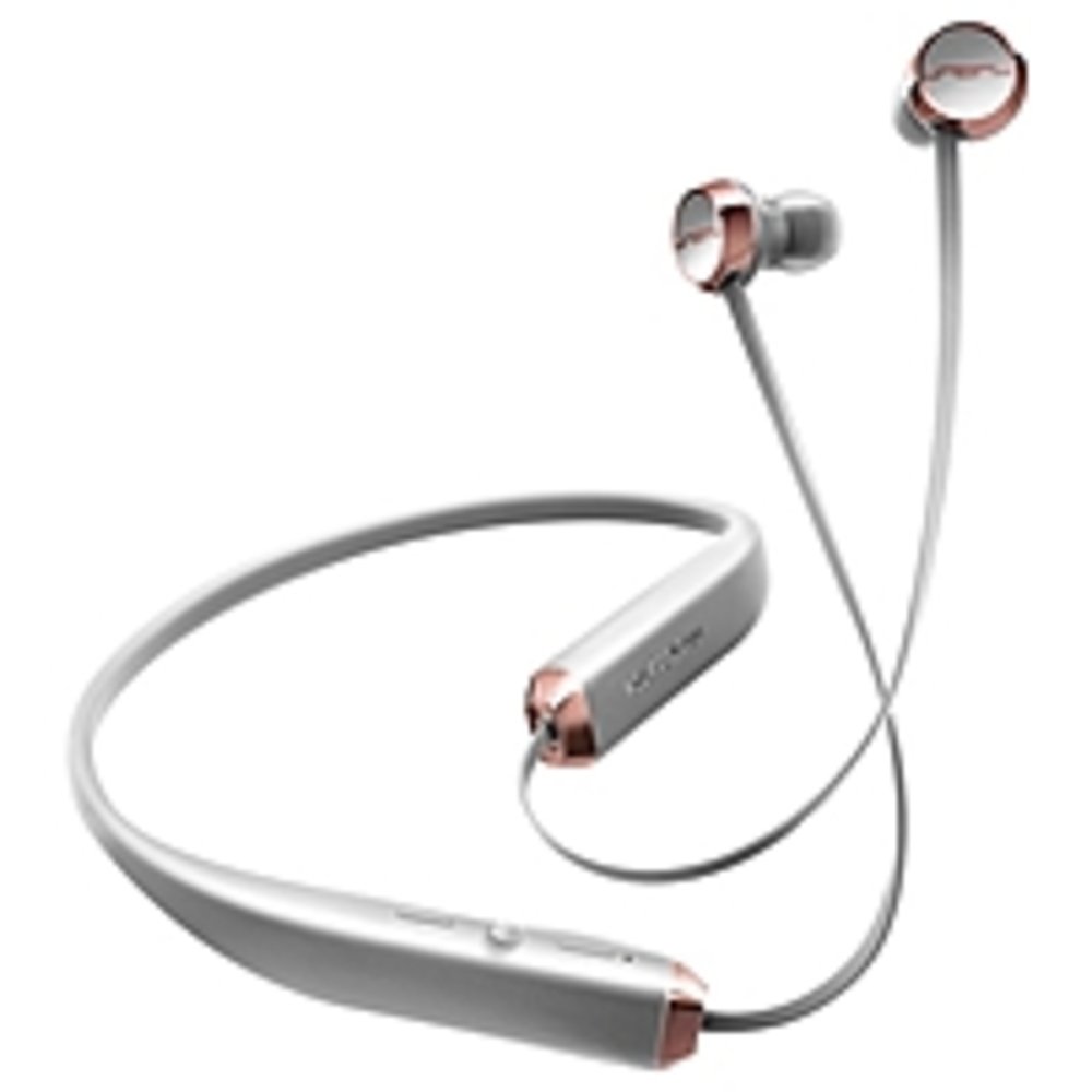 Sol Republic Shadow Earset - Stereo - Rich Gray, Rose - Wireless - Bluetooth - 30 ft - Earbud, Behind-the-neck - Binaural - In-ear