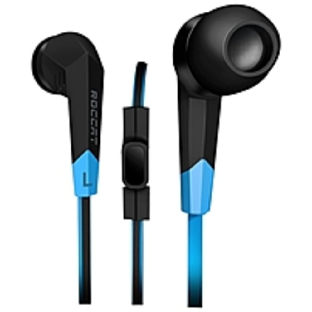 Roccat Earset - Stereo - Black, Blue - Mini-phone - Wired - 16 Ohm - 20 Hz - 22 kHz - Earbud - Binaural - In-ear - Omni-directional Microphone
