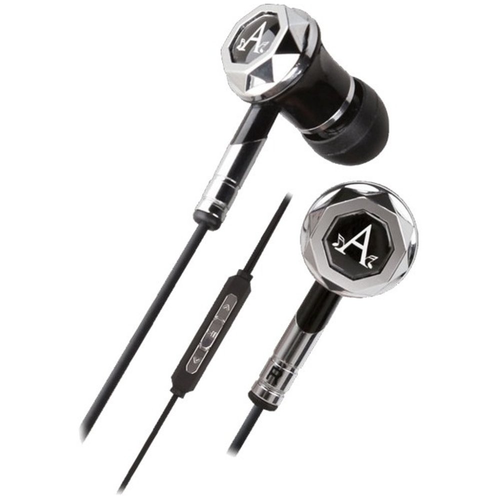 A-Audio Elite HD Earphones - Stereo - Black, Chrome - Wired - 16 Ohm - 20 Hz - 20 kHz - Gold Plated - Earbud - Binaural - In-ear - 3.94 ft Cable