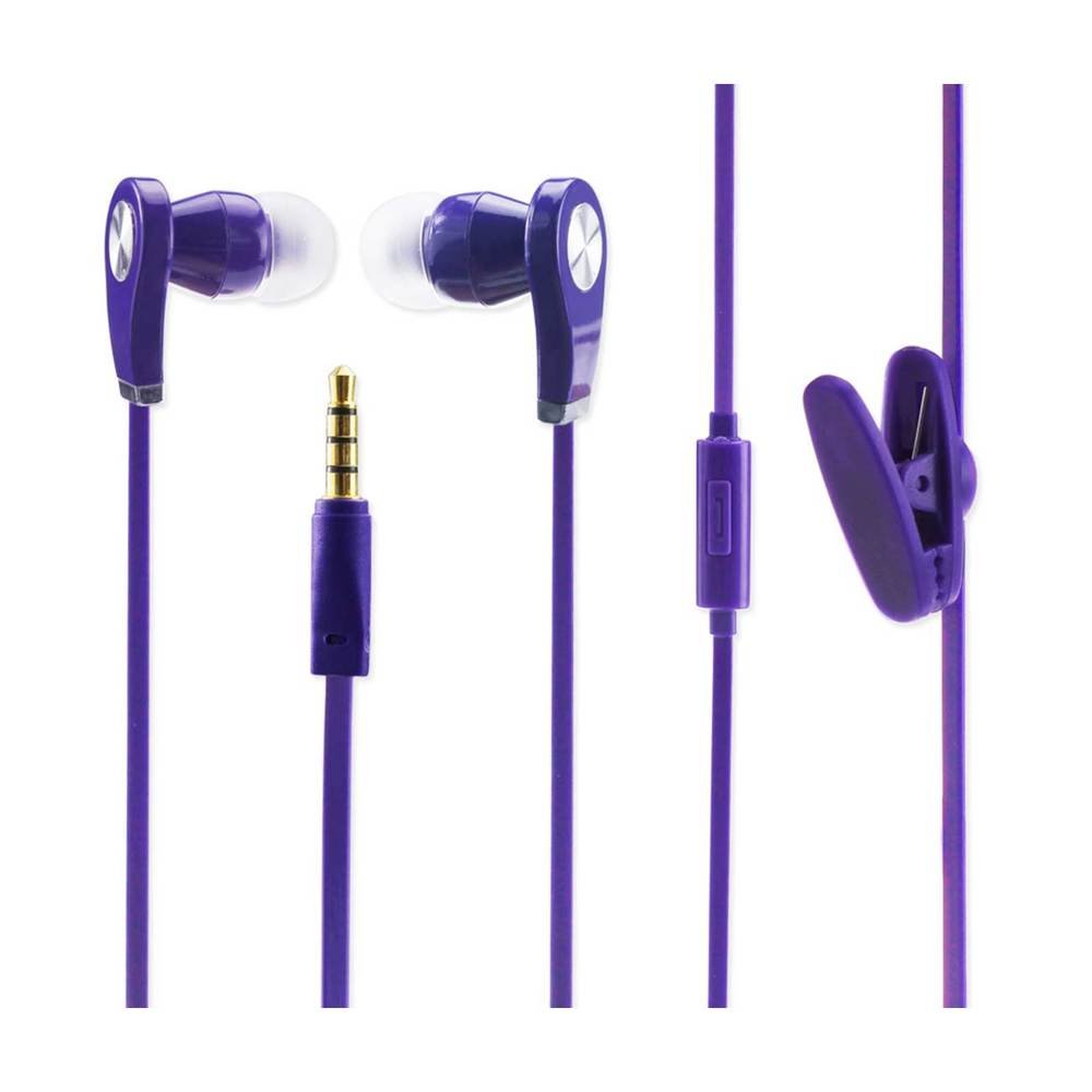 Reiko REIKO SHAKE PROOF IN EAR HEADPHONES WITH MIC IN PURPLE