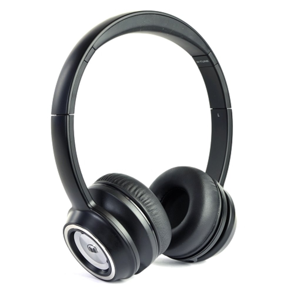 Monster N-Tune On-Ear Headphones w/Detachable Inline Remote/Mic 3.5mm Cable & Carrying Bag (Black)