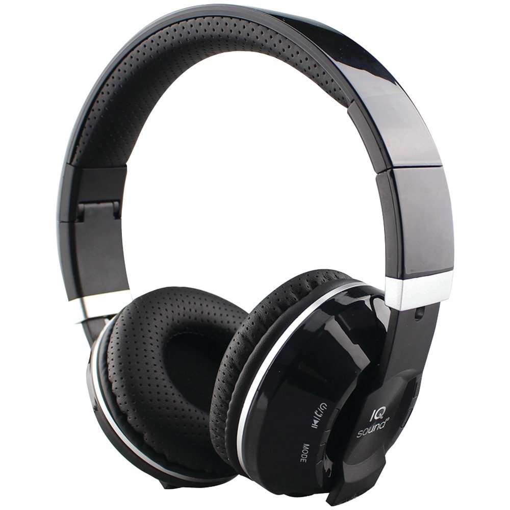 Supersonic IQ-129BT-B Over-Ear Bluetooth(R) Headphones with Microphone (Black)