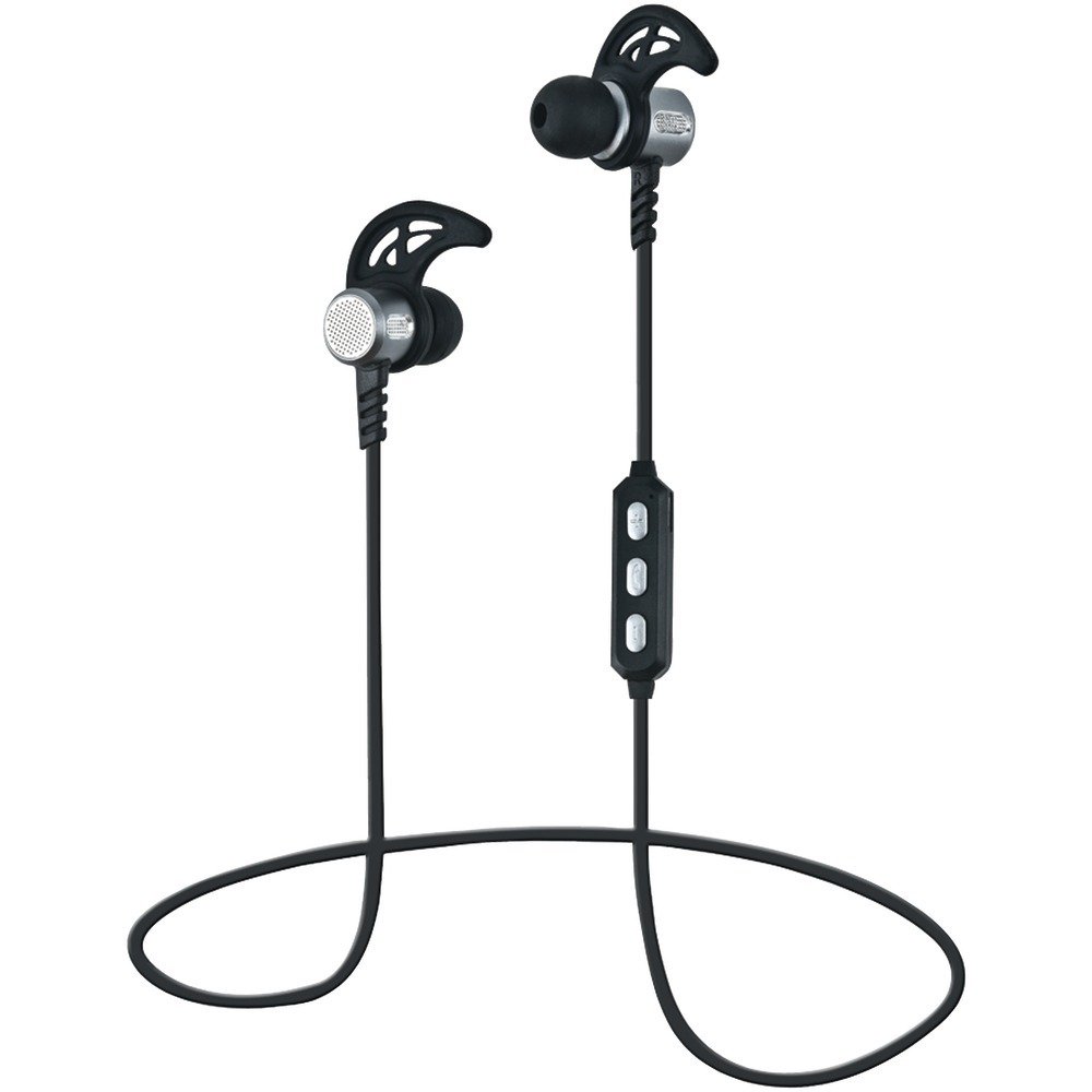 Supersonic IQ-132BT-SILVER Bluetooth(R) Sport Earbuds with Microphone (Silver)
