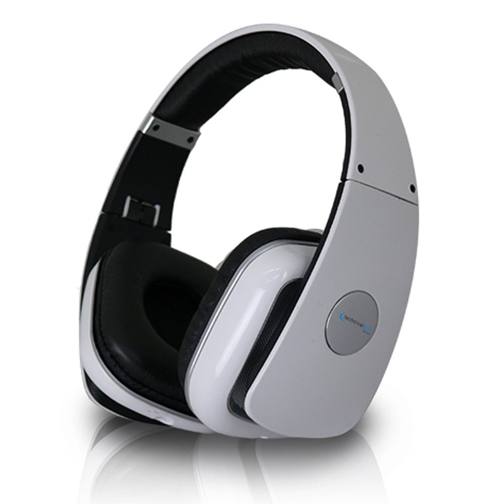 Technical Pro Adjustable Hheadband Professional Headphones- White